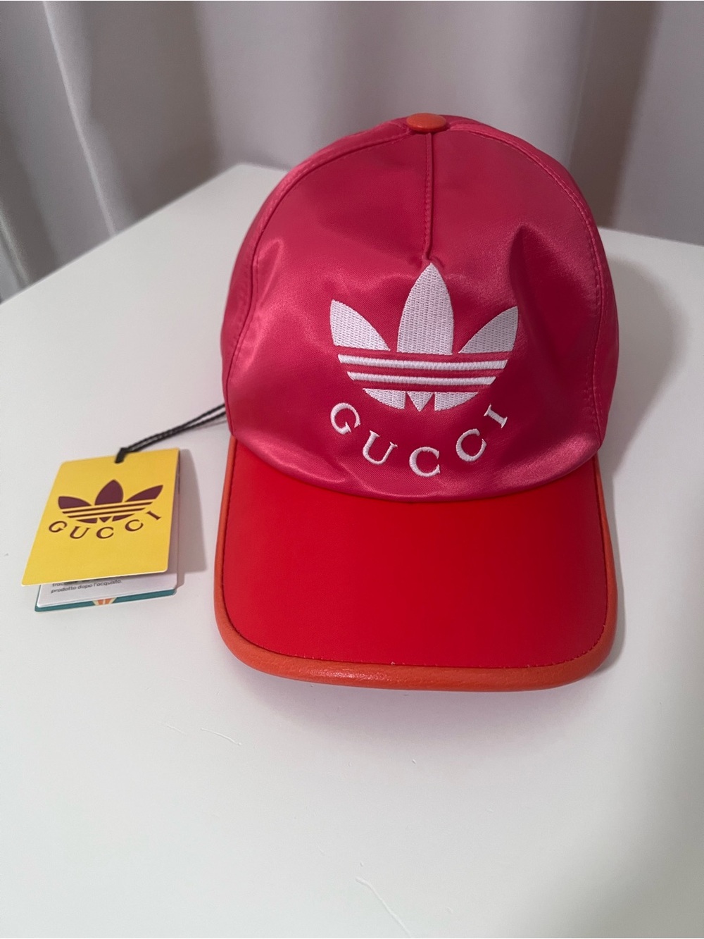 Gucci x Adidas Pink and Red Baseball Cap